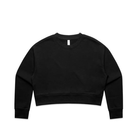 Ahi Kaa Hine Crop Crew- Black